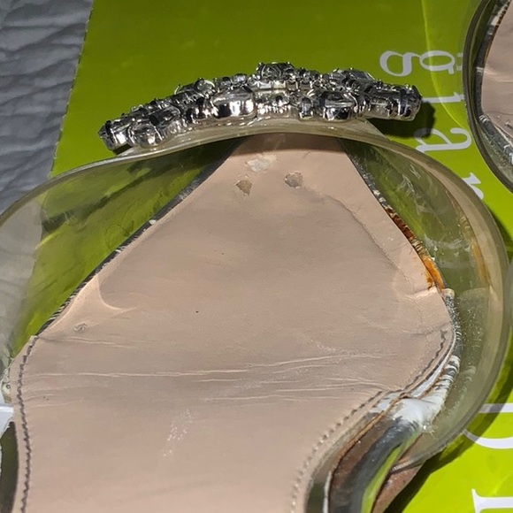 Gianni Bini Vailie Ankle Strap Pointy Flat SZ 8 in Clear PVC - Picture 11 of 16